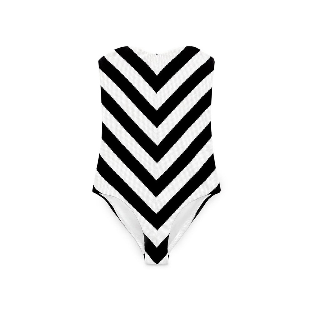 ZARA STRIPED BARBIE MATTEL SWIMSUIT